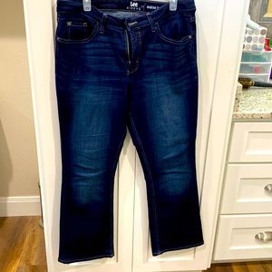 🌹Riders by Lee midrise bootcut dark denim jeans sz 12P